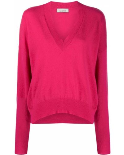 Jersey con escote v de tela jersey Laneus rosa