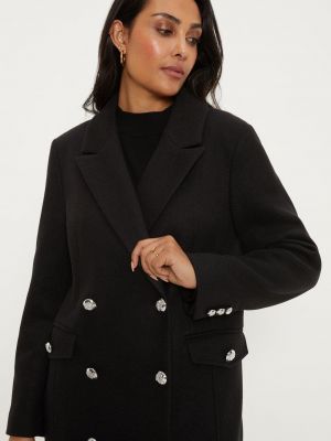 Двубортное пальто Wallis черное
