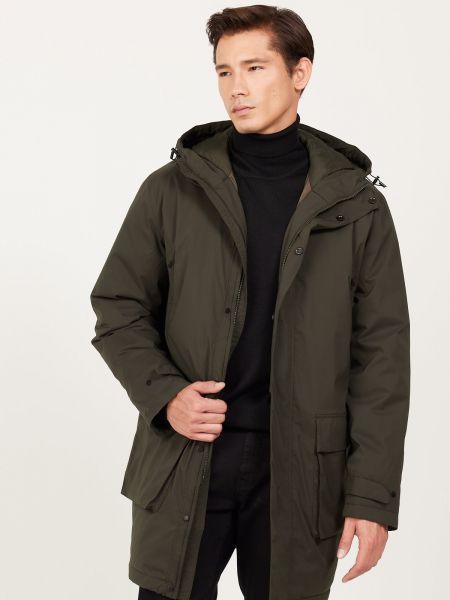 Priliehavý kabát s kapucňou Altinyildiz Classics khaki