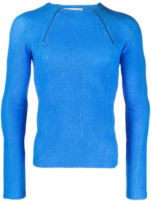 Пуловер с цип Gmbh синьо