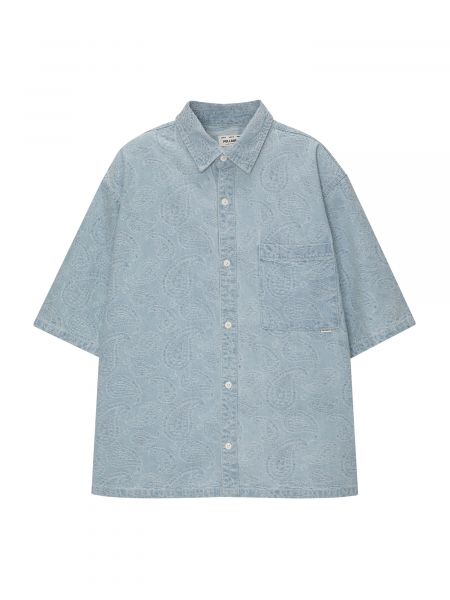 Denim skjorte Pull&bear blå