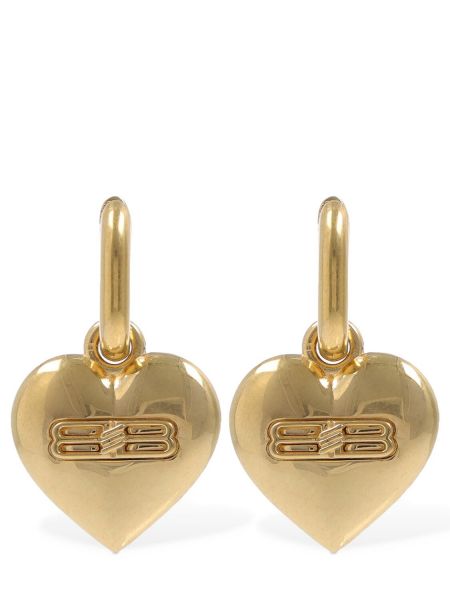 Σκουλαρίκια με μοτίβο καρδιά Balenciaga χρυσό