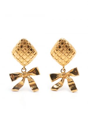 Σκουλαρίκια με φιόγκο Chanel Pre-owned χρυσό