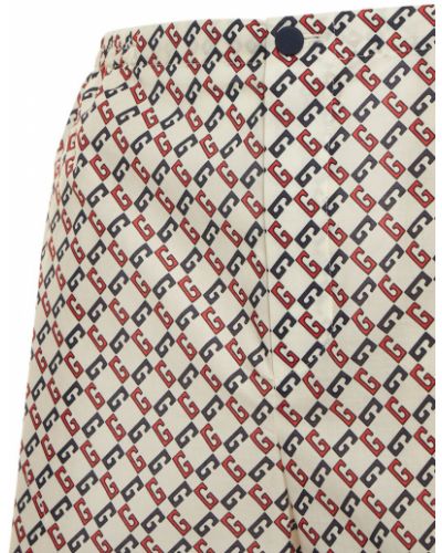 Pantaloni scurți cu imagine cu imprimeu geometric din muselină Gucci