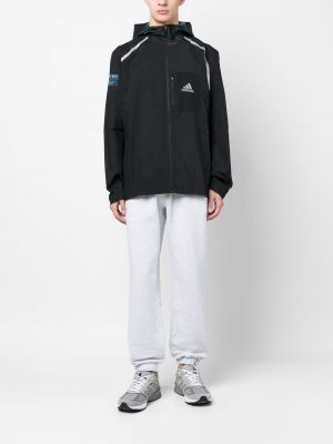 Mikina s kapucí na zip Adidas černá