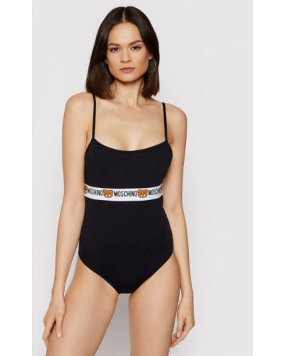 Gyapjú body Moschino Underwear & Swim - fekete
