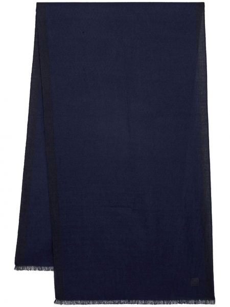 Echarpe à franges en tricot Ferragamo bleu