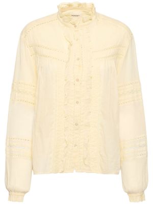Camicia di cotone Marant étoile giallo