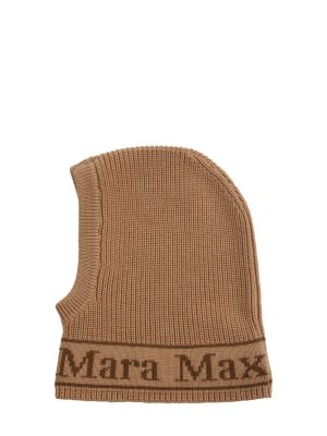 Vlnená čiapka Max Mara čierna
