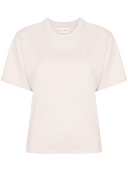 Βαμβακερή μπλούζα Loulou Studio ροζ