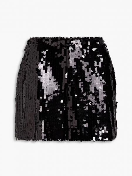 Черные шорты с пайетками из тюля Carolina Herrera