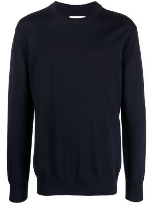 Vilnas džemperis ar apaļu kakla izgriezumu Jil Sander zils