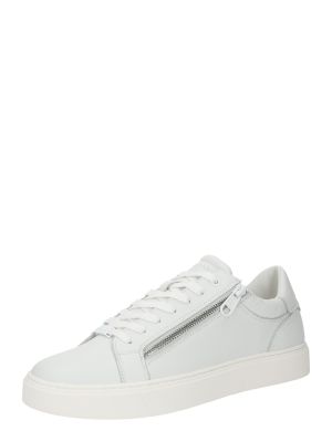 Sneakerși cu șireturi cu fermoar din dantelă Calvin Klein alb