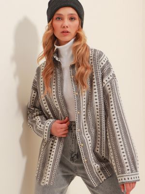 Pletena košulja oversized Trend Alaçatı Stili