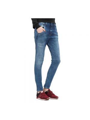Pantalones rectos de cintura baja de algodón Pepe Jeans azul