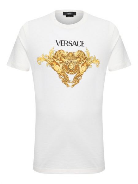 Хлопковая футболка Versace белая