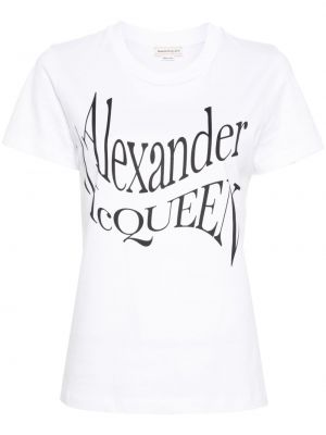 Kokvilnas t-krekls ar apdruku Alexander Mcqueen