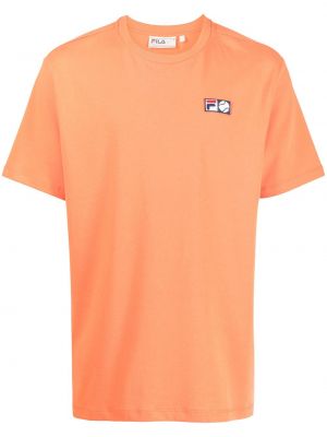 Хлопковая футболка с принтом Fila, оранжевый