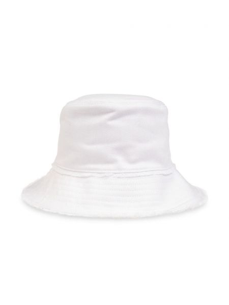 Haftowany kapelusz Fendi biały