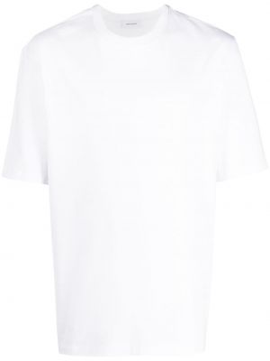 Bombažna majica z okroglim izrezom Ferragamo bela