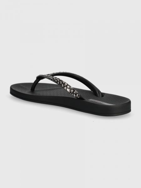 Sandale cu toc cu toc plat plasă Ipanema negru