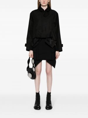 Drapované mini sukně Sacai černé