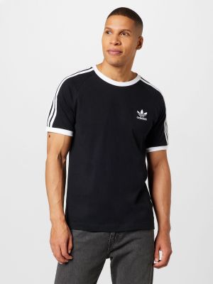 T-shirt slim à rayures Adidas Originals noir