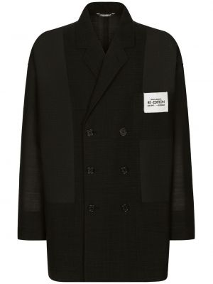 Blazer à carreaux Dolce & Gabbana noir