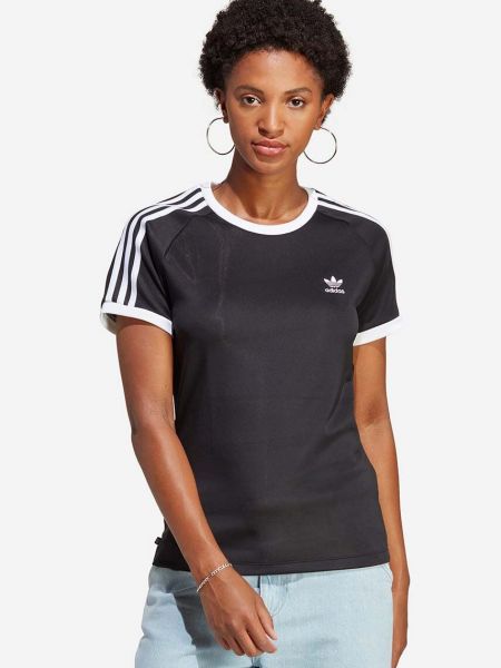 Тениска с принт Adidas Originals черно