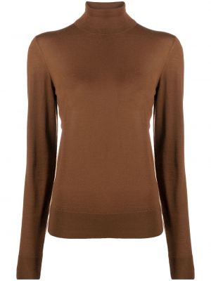 Jersey cuello alto con cuello alto de tela jersey Dolce & Gabbana marrón