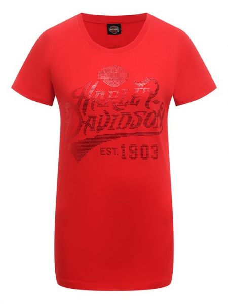 Красная футболка Harley Davidson