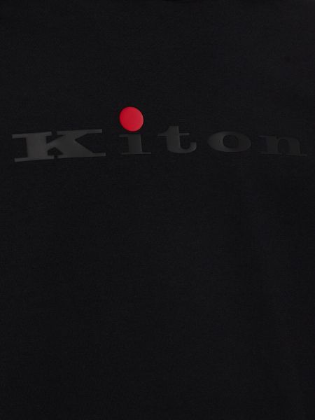 Chemise en coton à capuche Kiton noir
