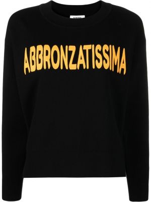 Brodert sweatshirt Sandro svart