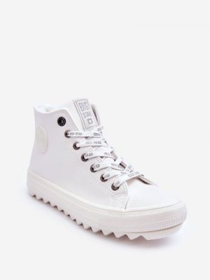 Sneakerși cu căptușeală cu stele Big Star Shoes alb