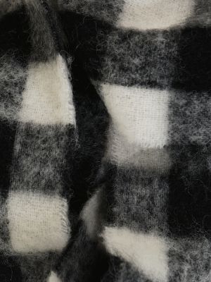 Echarpe en laine en alpaga à carreaux Moncler blanc