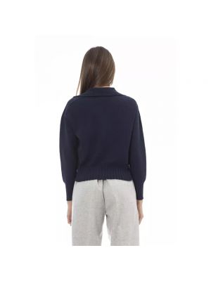 Suéter de lana con bolsillos Alpha Studio azul