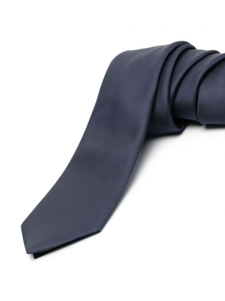 Cravate en soie Giorgio Armani bleu