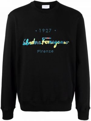 Sweatshirt mit stickerei Ferragamo schwarz