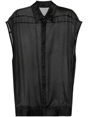 Bluză de mătase Rick Owens negru