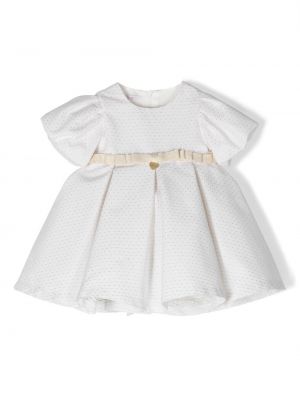 Vestito a pois Le Bebé Enfant bianco