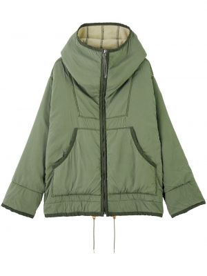Svilena jakna s kapuco Applied Art Forms zelena