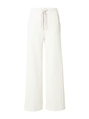 Voľné priliehavé nohavice Calvin Klein Jeans biela