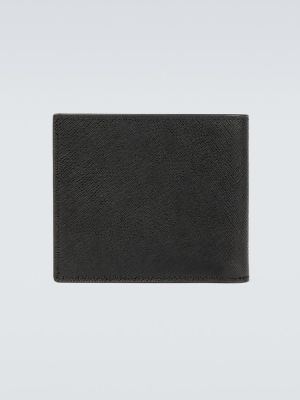 Kožená peněženka Prada černá