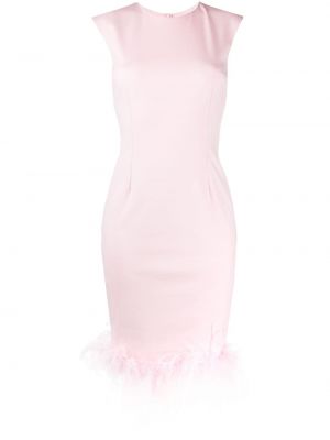 Vestido de cóctel con plumas de plumas Styland rosa