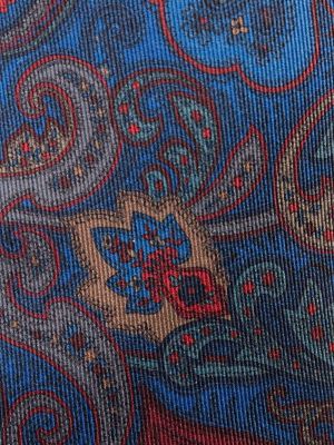 Corbata de seda de cachemir con estampado Etro azul