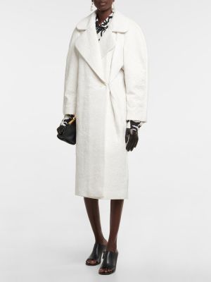 Oversize палто Dries Van Noten бяло