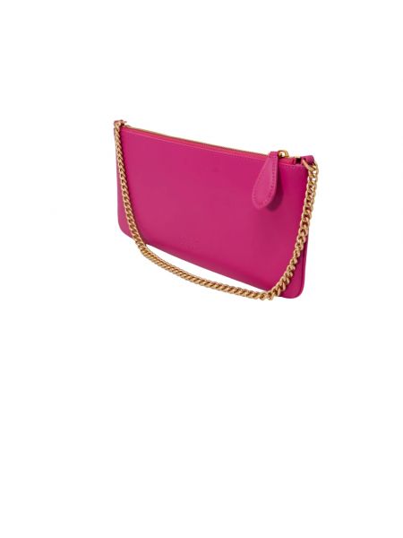 Leder clutch mit taschen Pinko pink
