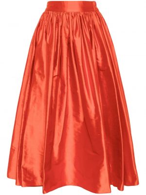 Jupe longue en soie plissé Atu Body Couture orange