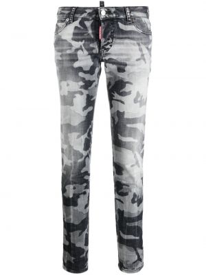 Skinny jeans mit print mit camouflage-print Dsquared2