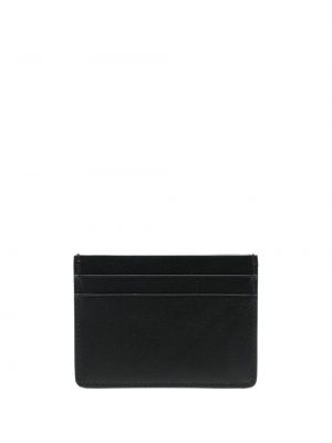 Kožená peněženka s potiskem Jil Sander černá